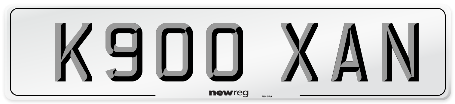 K900 XAN Number Plate from New Reg